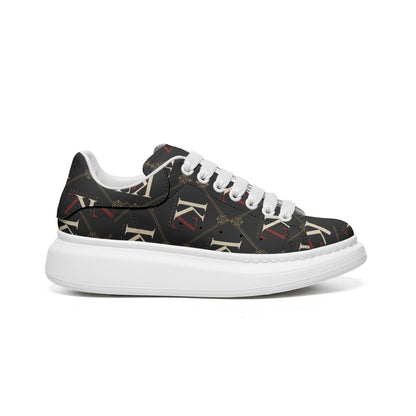 KZ Signature Unisex Non Slip Lace Up Faux Leather Sneakers