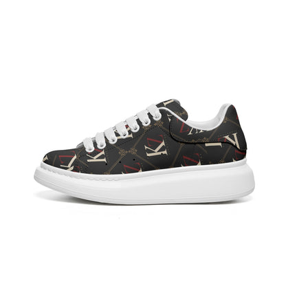 KZ Signature Unisex Non Slip Lace Up Faux Leather Sneakers