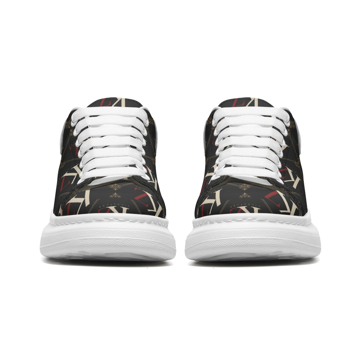 KZ Signature Unisex Non Slip Lace Up Faux Leather Sneakers