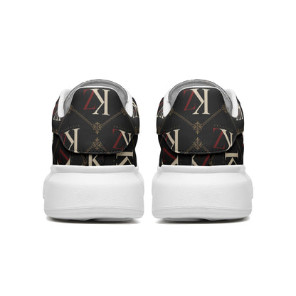 KZ Signature Unisex Non Slip Lace Up Faux Leather Sneakers