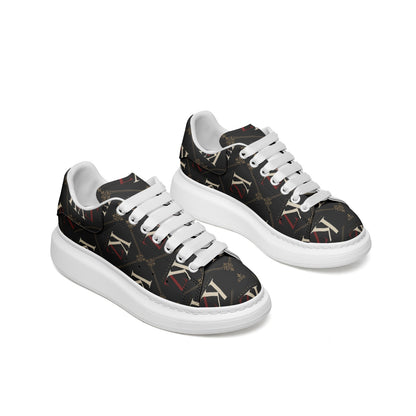 KZ Signature Unisex Non Slip Lace Up Faux Leather Sneakers