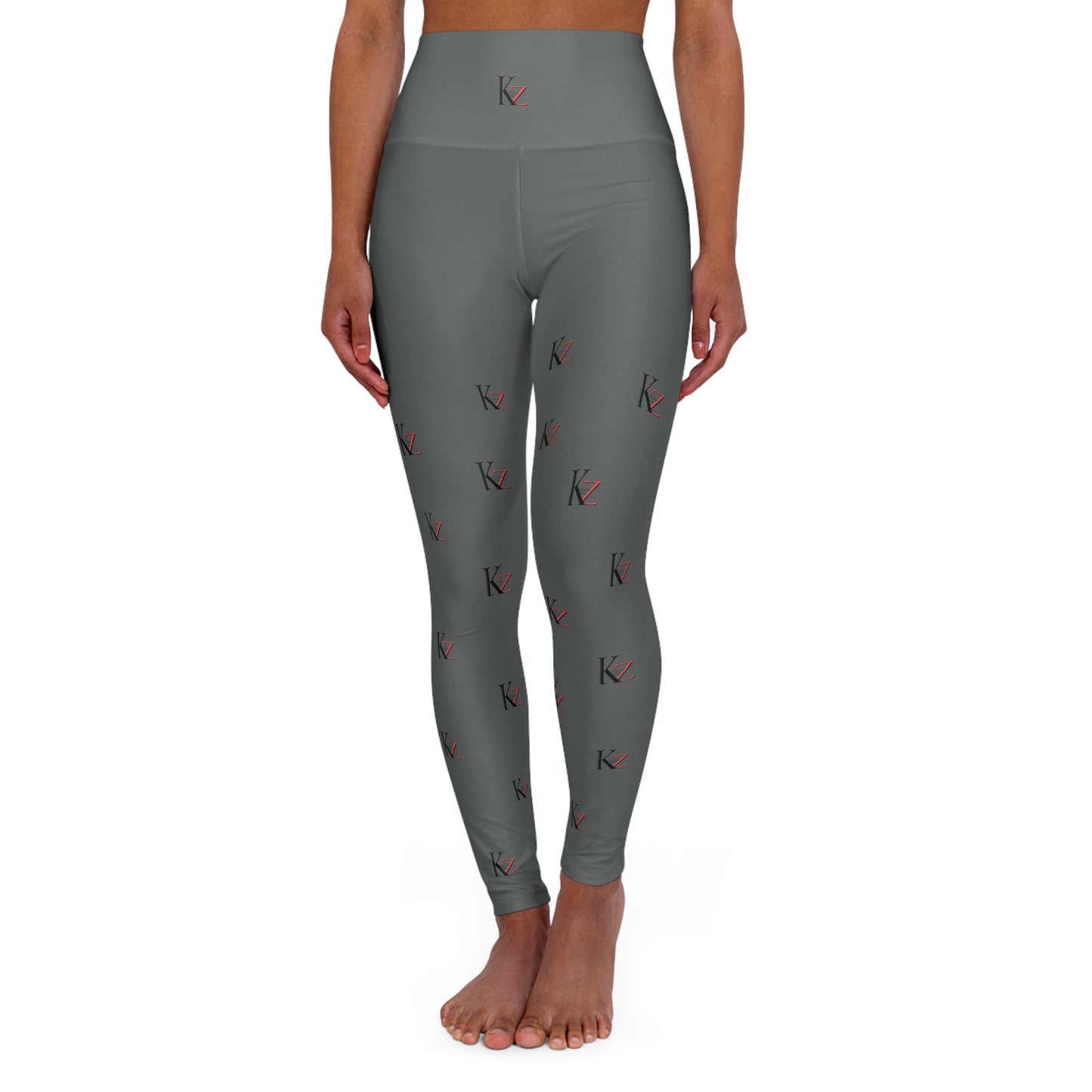 Kalent Zaiz High Waisted Yoga Leggings Gray