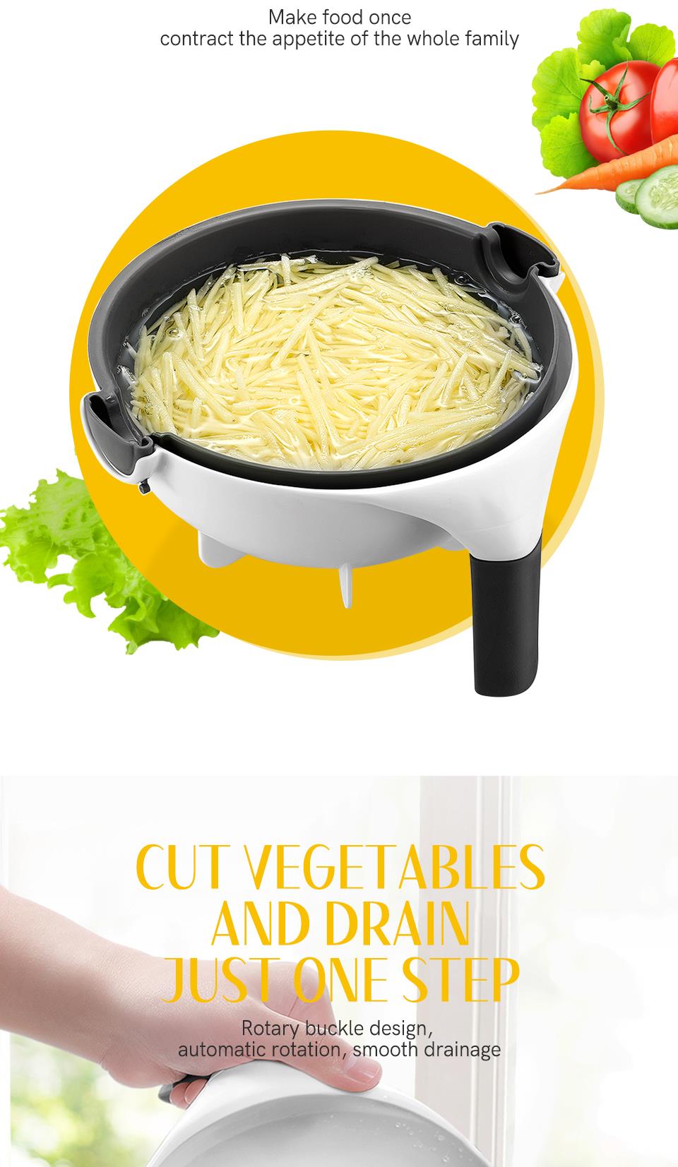Cortador de verduras multifunción para el hogar, trituradora de patatas frita