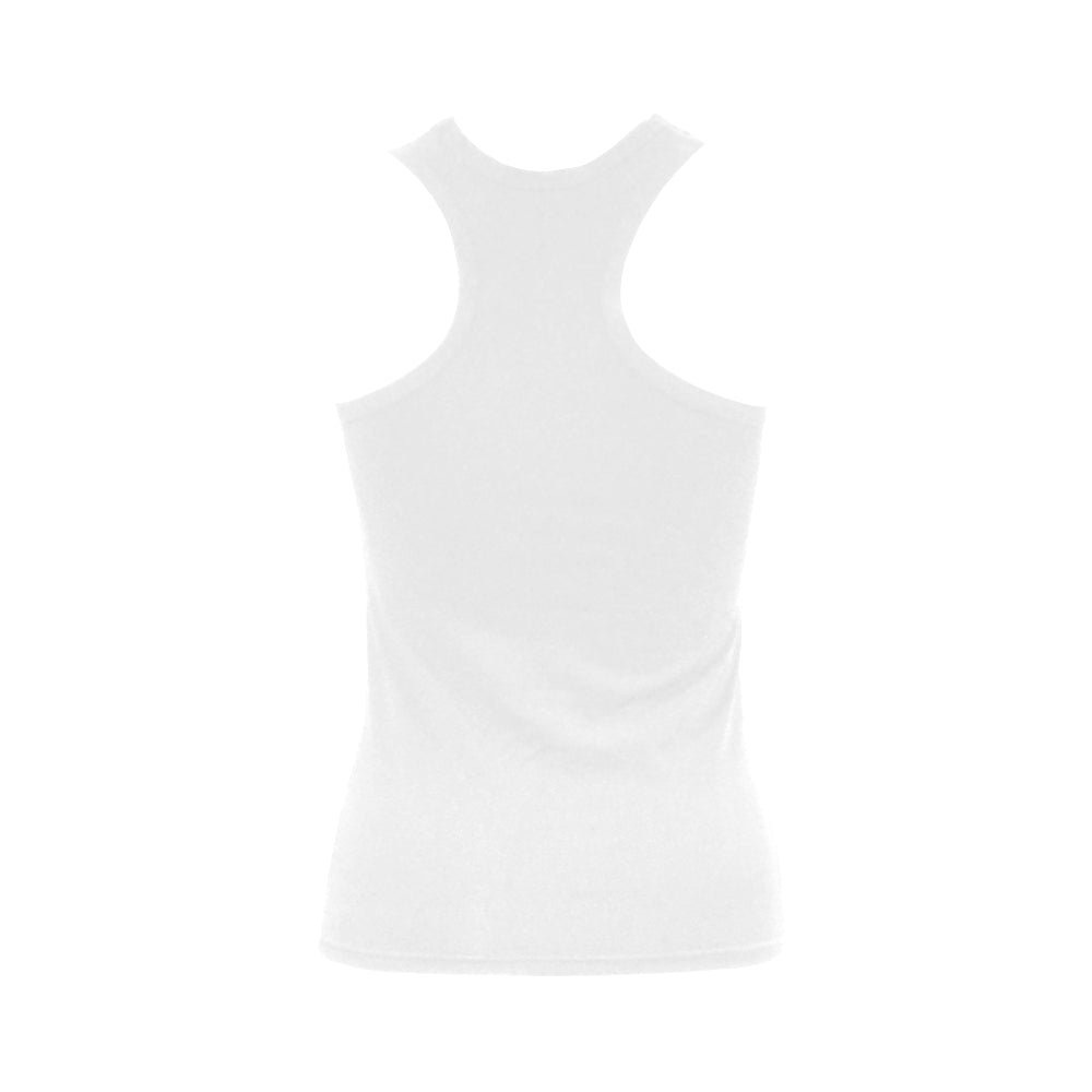 White Women's Shoulder-Free Tank Top