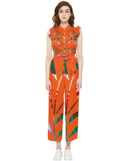 Kalent Zaiz Women's Frill Top Jumpsuit