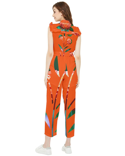 Kalent Zaiz Women's Frill Top Jumpsuit