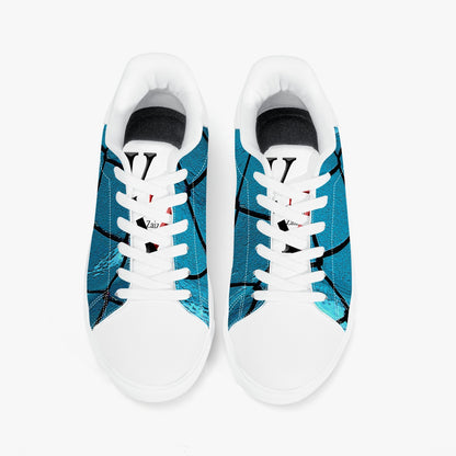 Over the Sea Classic Low-Top Leather Sneakers - White/Black