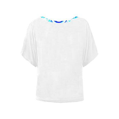 Kalent Zaiz Blue Sun Dolman Blouse - Batwing Sleeve