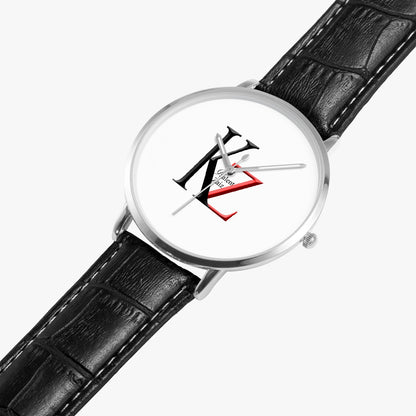 Kalent Zaiz Quartz Watch Black Leather 