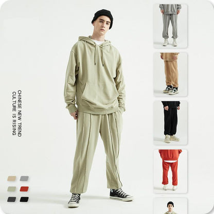 New autumn and winter deconstructed reverse line 360g Terry sweatpants high street sports casual