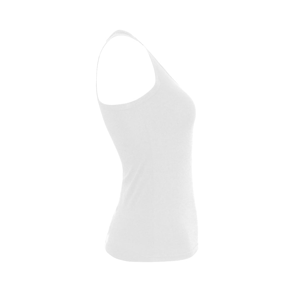 White Women's Shoulder-Free Tank Top