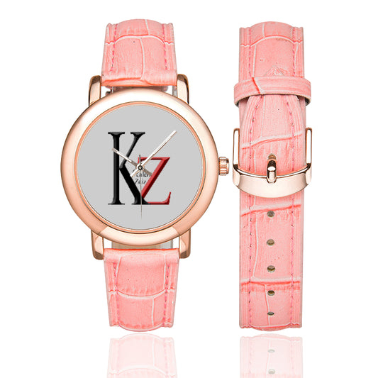 Rose Gold-plated Leather Strap Watch