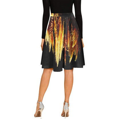 Kalent Zaiz Pleats Skirt Women's Midi Skirt (Black) /Designed by kalent zaiz