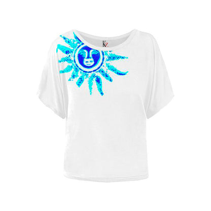 Kalent Zaiz Blue Sun Dolman Blouse