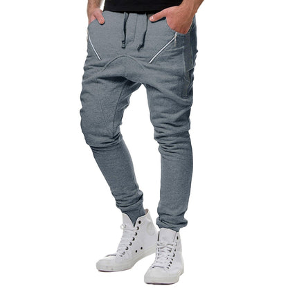 Men Casual Regular Low Waist Flat Joggers Full Length Sweatpants