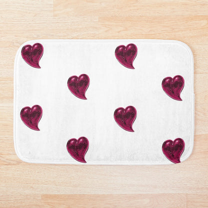 Pink Heart Bath Mat