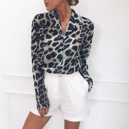 Spot wholesale volume Congyou 2019 cross-border explosion models leopard shirt