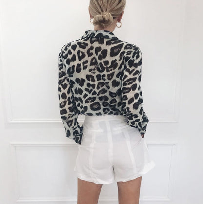 Spot wholesale volume Congyou 2019 cross-border explosion models leopard shirt
