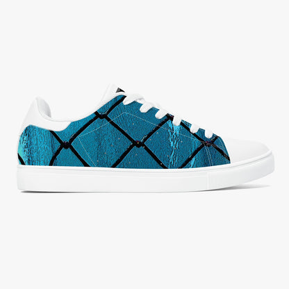 Over the Sea Classic Low-Top Leather Sneakers - White/Black
