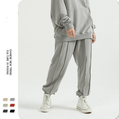 New autumn and winter deconstructed reverse line 360g Terry sweatpants high street sports casual