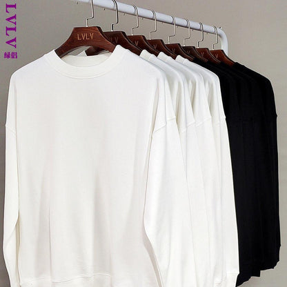 Spring and autumn oversize cotton Pullover round collar sweater for men and women