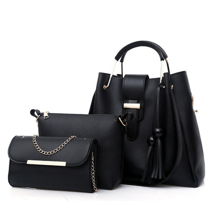 Transer women leather handbags Bags Luxury Designer purses and handbags Set 3 Pieces Bags Composite Clutch Female Bolsa Feminina