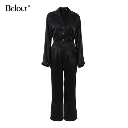Green Vintage Two Piece Sets Women Autumn Sets Of Elegant Woman Long Sleeve Top And High Waist Pants 2 Piece Set Female