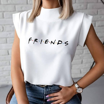 Women's Blouse Thin Abstract Art Rose Face Print O-Neck Short Sleeve White Female Casual Shirt Slim 2021 Summer Office Lady Tops